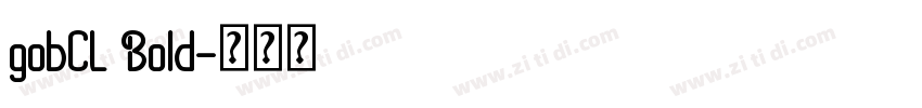 gobCL Bold字体转换